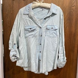 light jean button shirt
